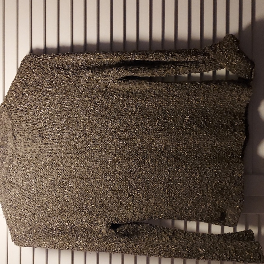 Womens Loden Green Ribbon Knit Sweater, IF Collection,  sz XL - Picture 9 of 10